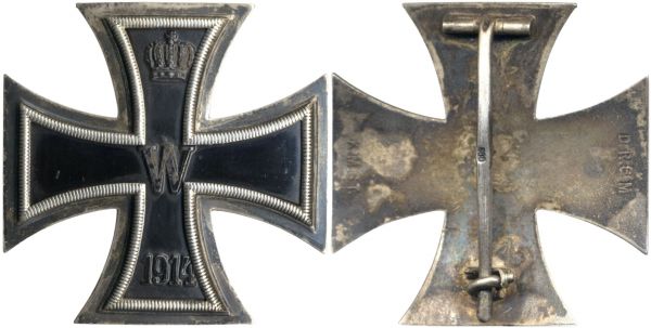 Eisernes Kreuz 1914 1. Klasse - KMST - Nadelsicherung (!)