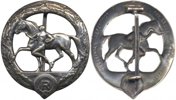 Deutsches Pferdepflegerabzeichen in Silber