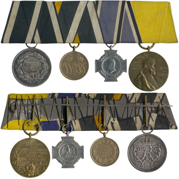 4er Ordensschnalle eines 1864-Veteranen Preußen