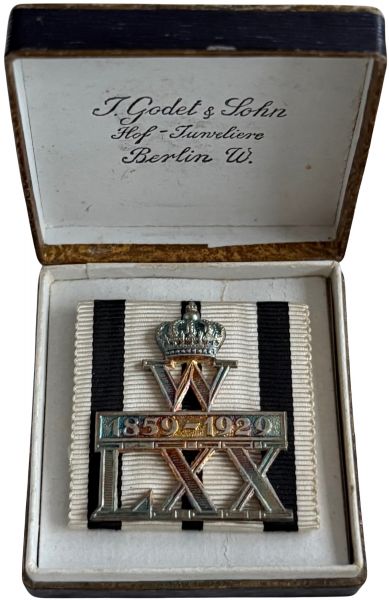 Preußen, Erinnerungszeichen zum 70. Geburtstag Wilhelm II. im Etui
