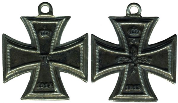 Miniatur - Eisernes Kreuz 1914 2. Klasse - dreiteilig (!)