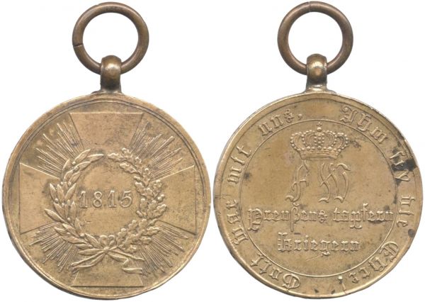 Preußen, Kriegsdenkmünze 1815 für Kämpfer