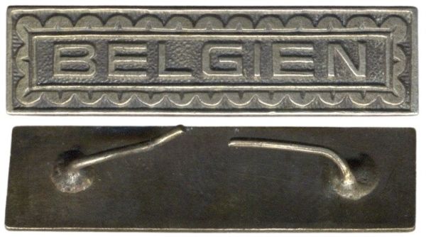 Gefechtsspange "BELGIEN" zum Eisernes Kreuz 1914 2. Klasse