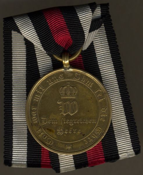 Preußen, Kriegsdenkmünze 1870/71 (Bronze) am Kämpferband