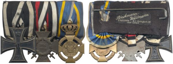 3er Ordensschnalle eines Weltkriegsveteranen mit Rumänien