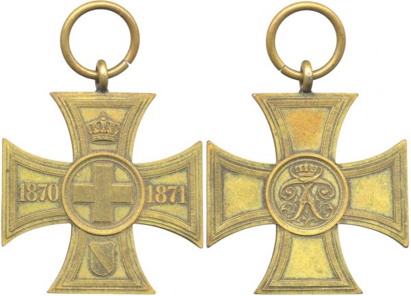 Baden, Erinnerungskreuz für freiwillige Krankenpflege 1870/71
