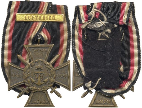 Flandernkreuz mit Gefechtsspange "LUFTKRIEG"