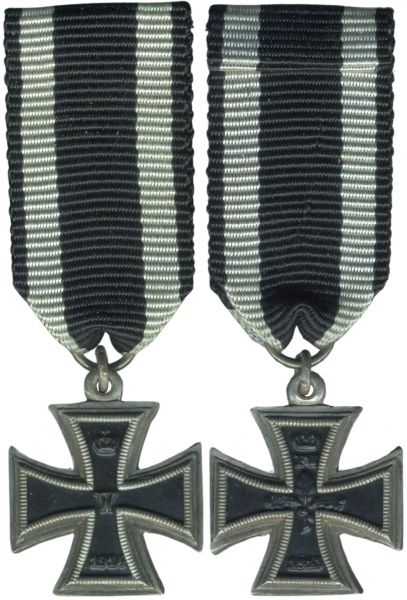 Miniatur - Eisernes Kreuz 1914 2. Klasse - dreiteilig (!)