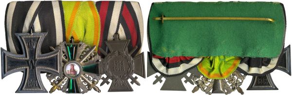 3er Ordensschnalle eines Weltkriegsveteranen Baden