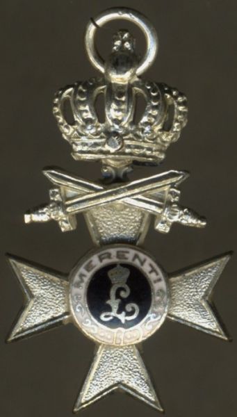 Miniatur - Bayern, Militär-Verdienstkreuz 2. Klasse mit Krone & Schwertern