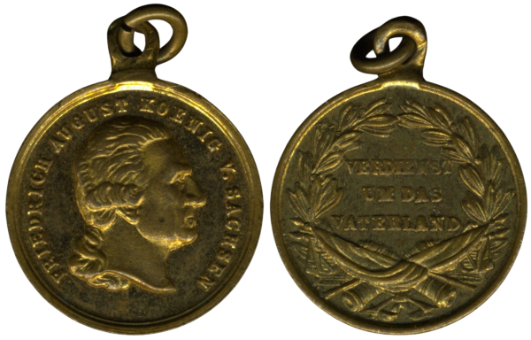 Miniatur - Sachsen, Goldene Medaille des Militär-St. Heinrichs-Ordens